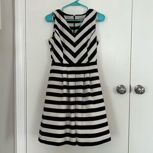 Black and white stripped dress